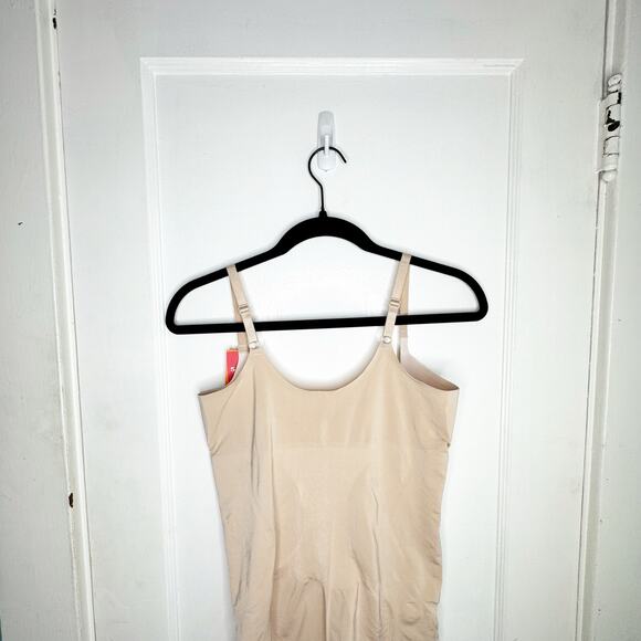 SPANX OnCore Open-Bust Mid Thigh Bodysuit Soft Nude NEW Size 1X Slimming Shaping - Picture 12 of 15